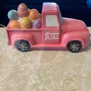 Easter Decor!-Happy Easter Vintage car